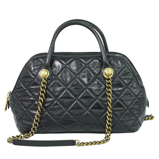 CHANEL マトラッセ 2WAY ボーリングバッグ ブラック