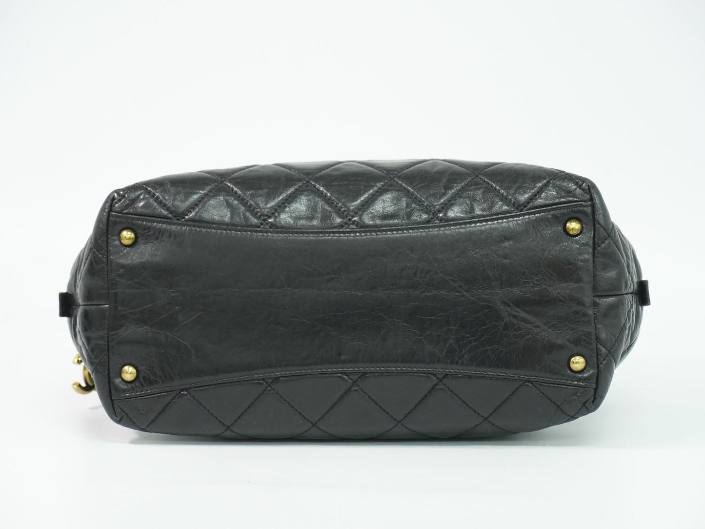 CHANEL マトラッセ 2WAY ボーリングバッグ ブラック