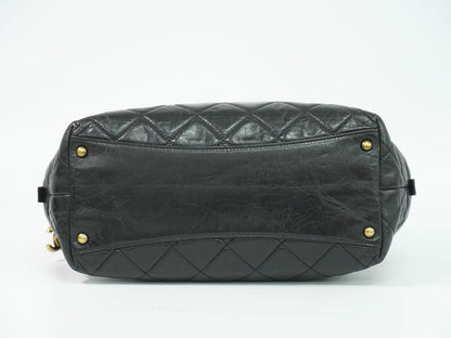 CHANEL マトラッセ 2WAY ボーリングバッグ ブラック