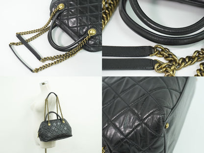 CHANEL マトラッセ 2WAY ボーリングバッグ ブラック