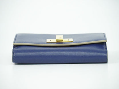 FENDI ピーカブー 折財布 ブルー 8M0359