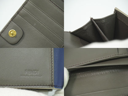 FENDI ピーカブー 折財布 ブルー 8M0359