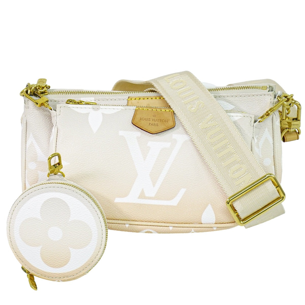 LOUIS VUITTON ミュルティ ポシェット アクセソワール モノグラム ジャイアント 2WAY ショルダーバッグ プリューム M57634