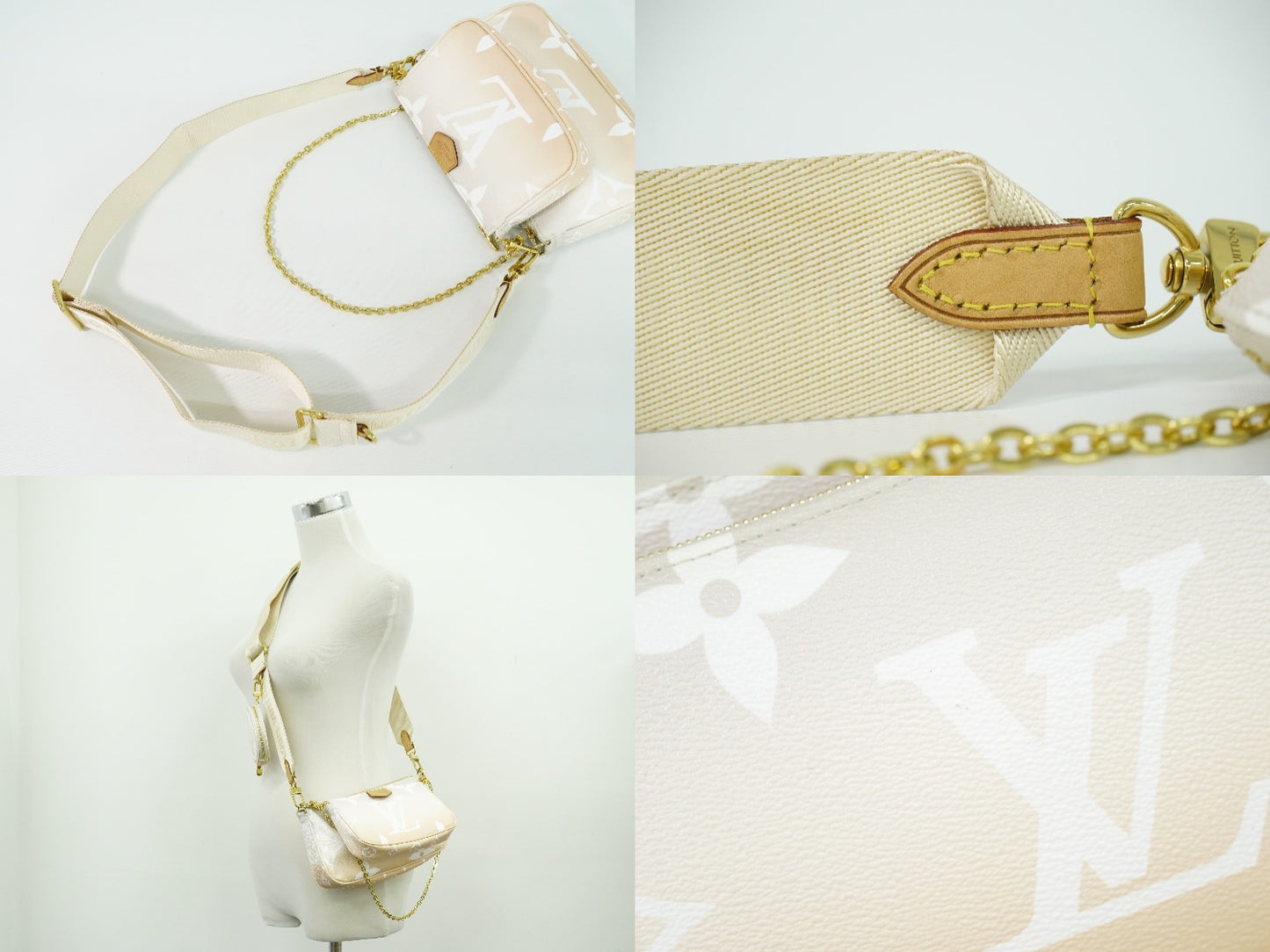 LOUIS VUITTON ミュルティ ポシェット アクセソワール モノグラム ジャイアント 2WAY ショルダーバッグ プリューム M57634