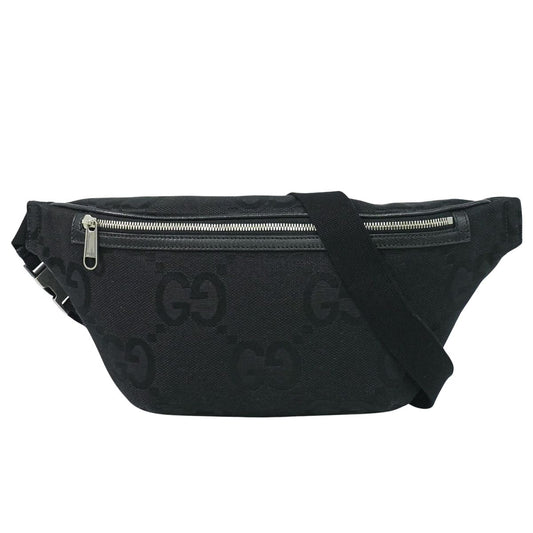 GUCCI ジャンボGG キャンバス ボディバッグ ブラック 696031