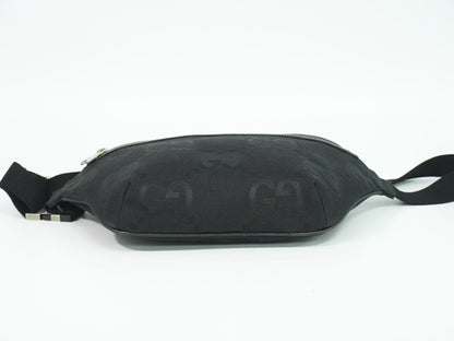 GUCCI ジャンボGG キャンバス ボディバッグ ブラック 696031