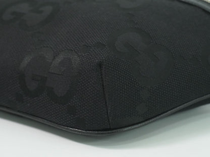 GUCCI ジャンボGG キャンバス ボディバッグ ブラック 696031