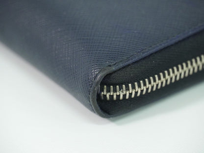 PRADA サフィアーノ 長財布 ネイビー