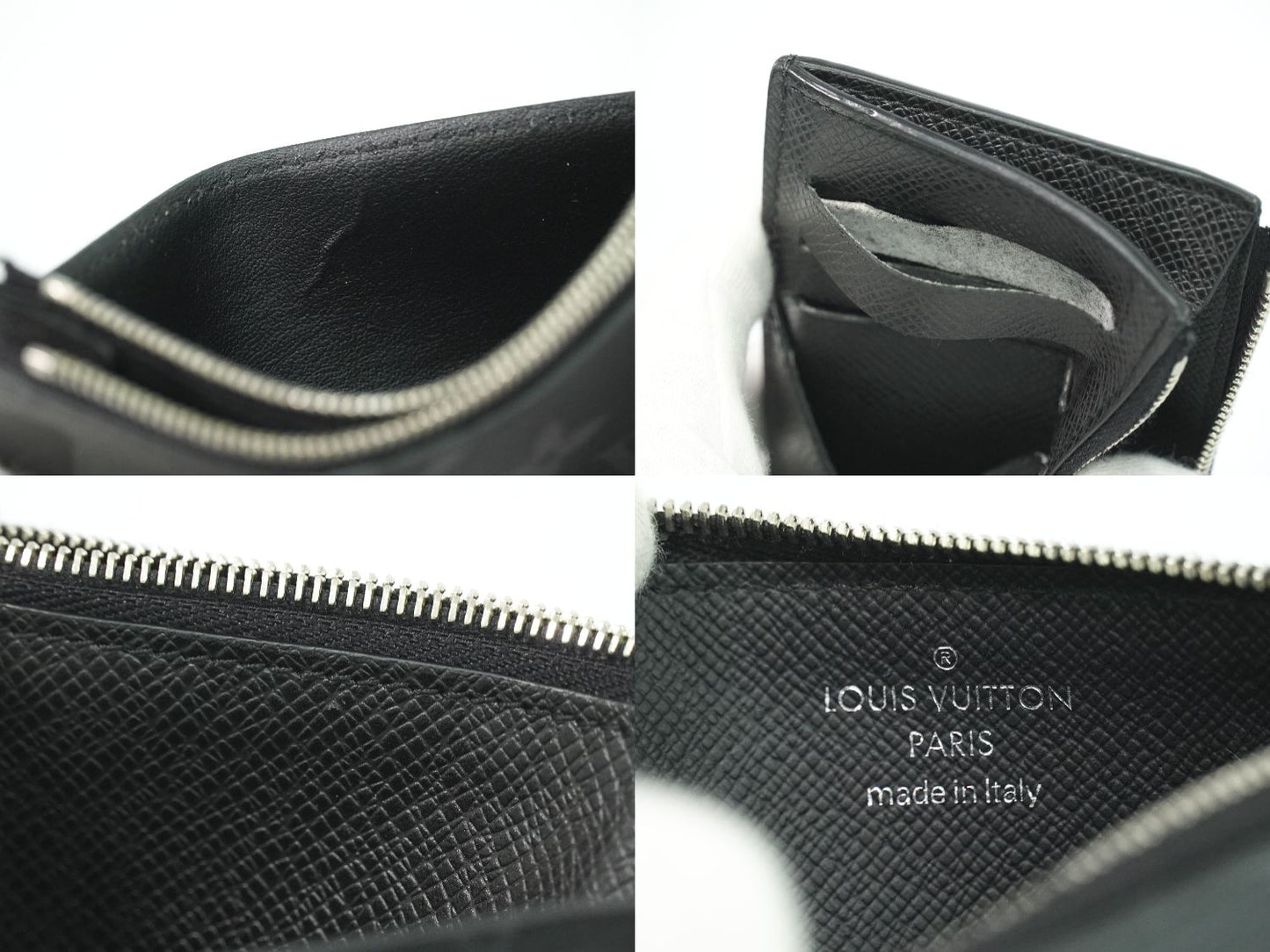 LOUIS VUITTON コインカード ホルダー モノグラム エクリプス タイガレザー ノワール M30271