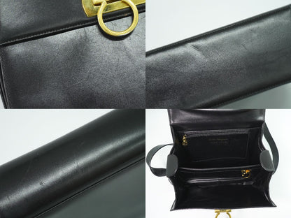 Salvatore Ferragamo ガンチーニ ショルダーバッグ ブラック