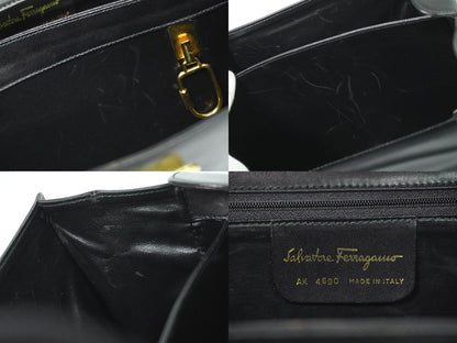 Salvatore Ferragamo ガンチーニ ショルダーバッグ ブラック
