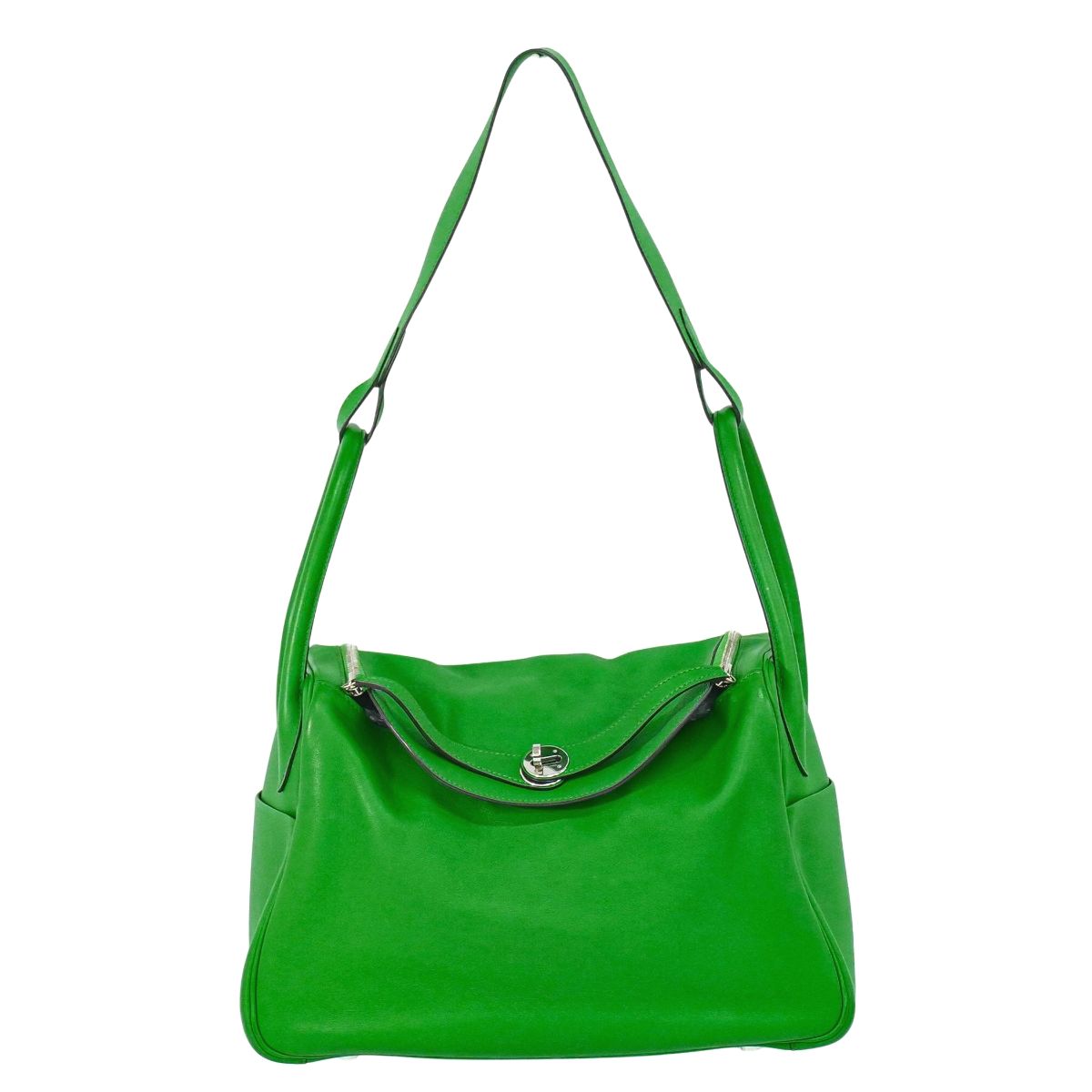 HERMES リンディ 34 2WAY ショルダーバッグ □R刻 2014年 グリーン