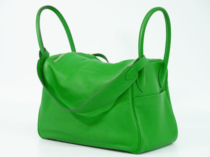 HERMES リンディ 34 2WAY ショルダーバッグ □R刻 2014年 グリーン
