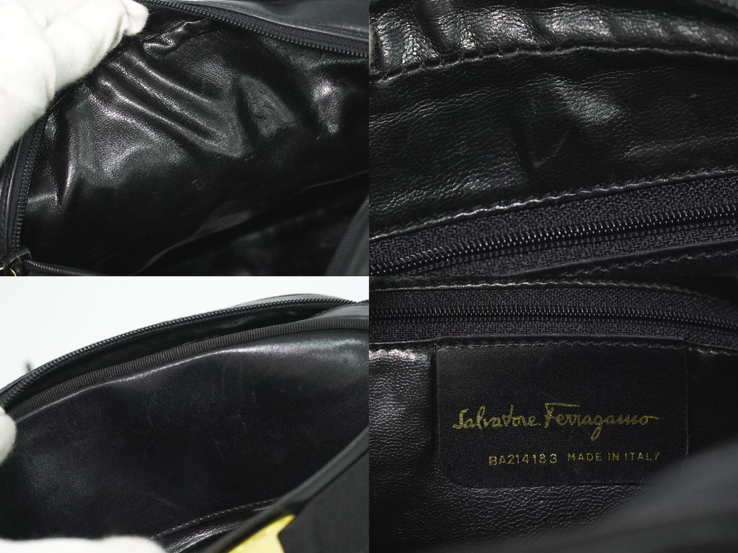 Salvatore Ferragamo ヴァラ ショルダーバッグ ブラック