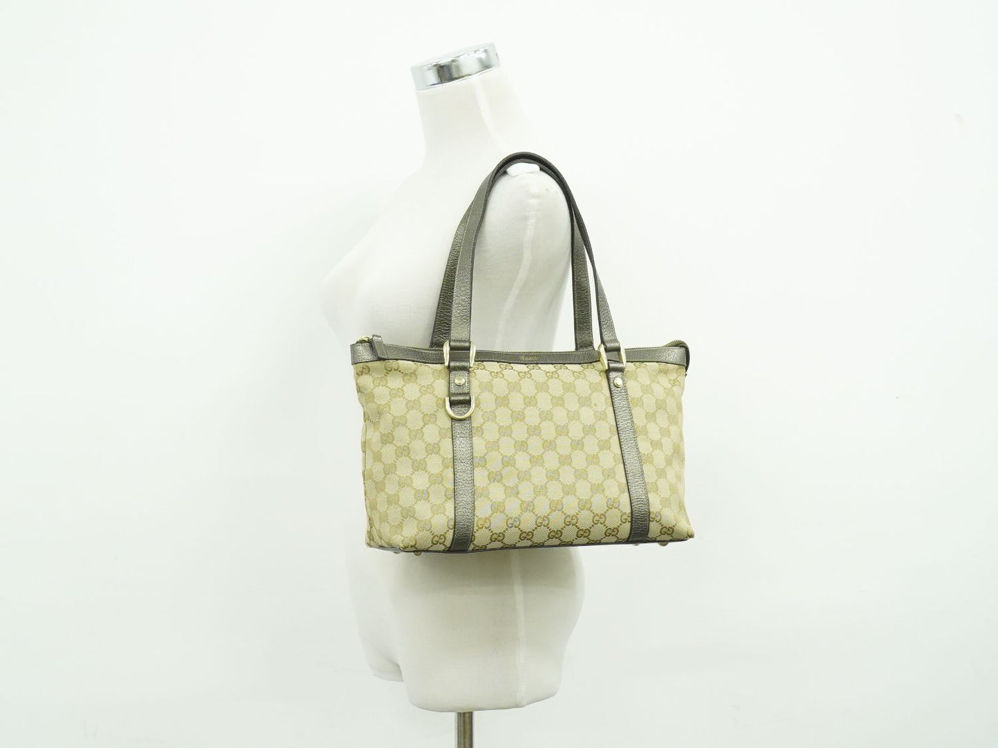 GUCCI アビー GGキャンバス トートバッグ ベージュ 141470