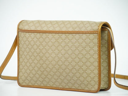 CELINE マカダム 2WAY ショルダーバッグ ベージュ
