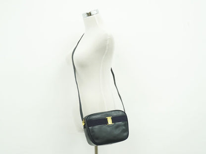 Salvatore Ferragamo ヴァラ ショルダーバッグ ネイビー