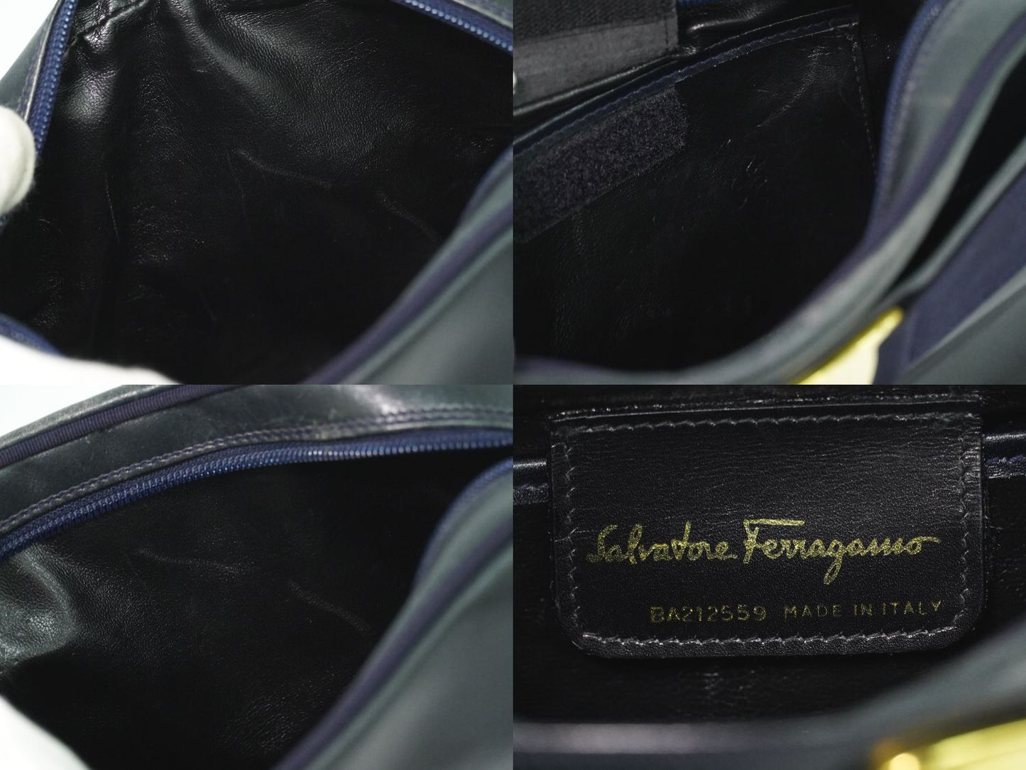 Salvatore Ferragamo ヴァラ ショルダーバッグ ネイビー