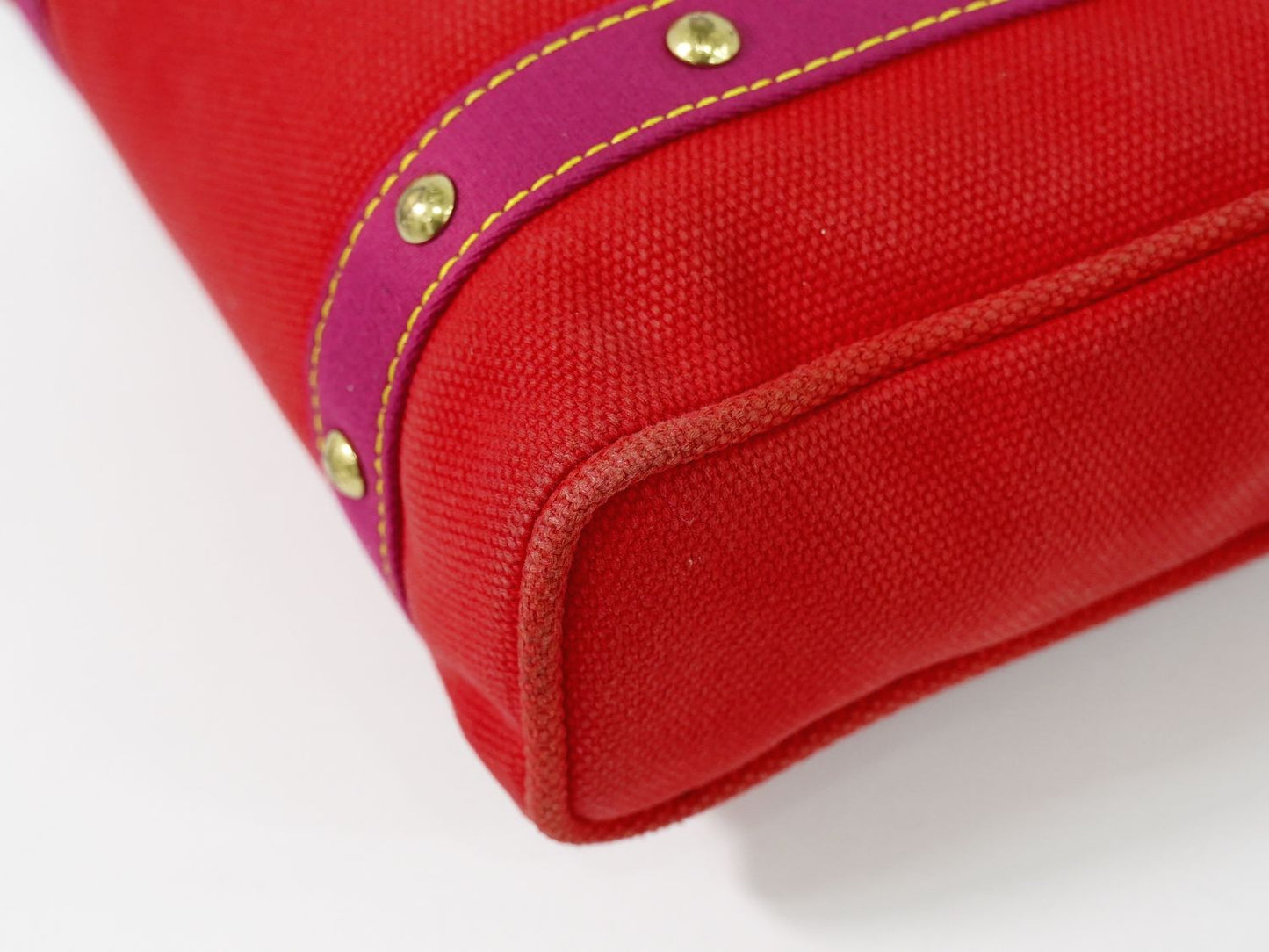 LOUIS VUITTON カバ MM アンティグア ショルダーバッグ ルージュ M40034