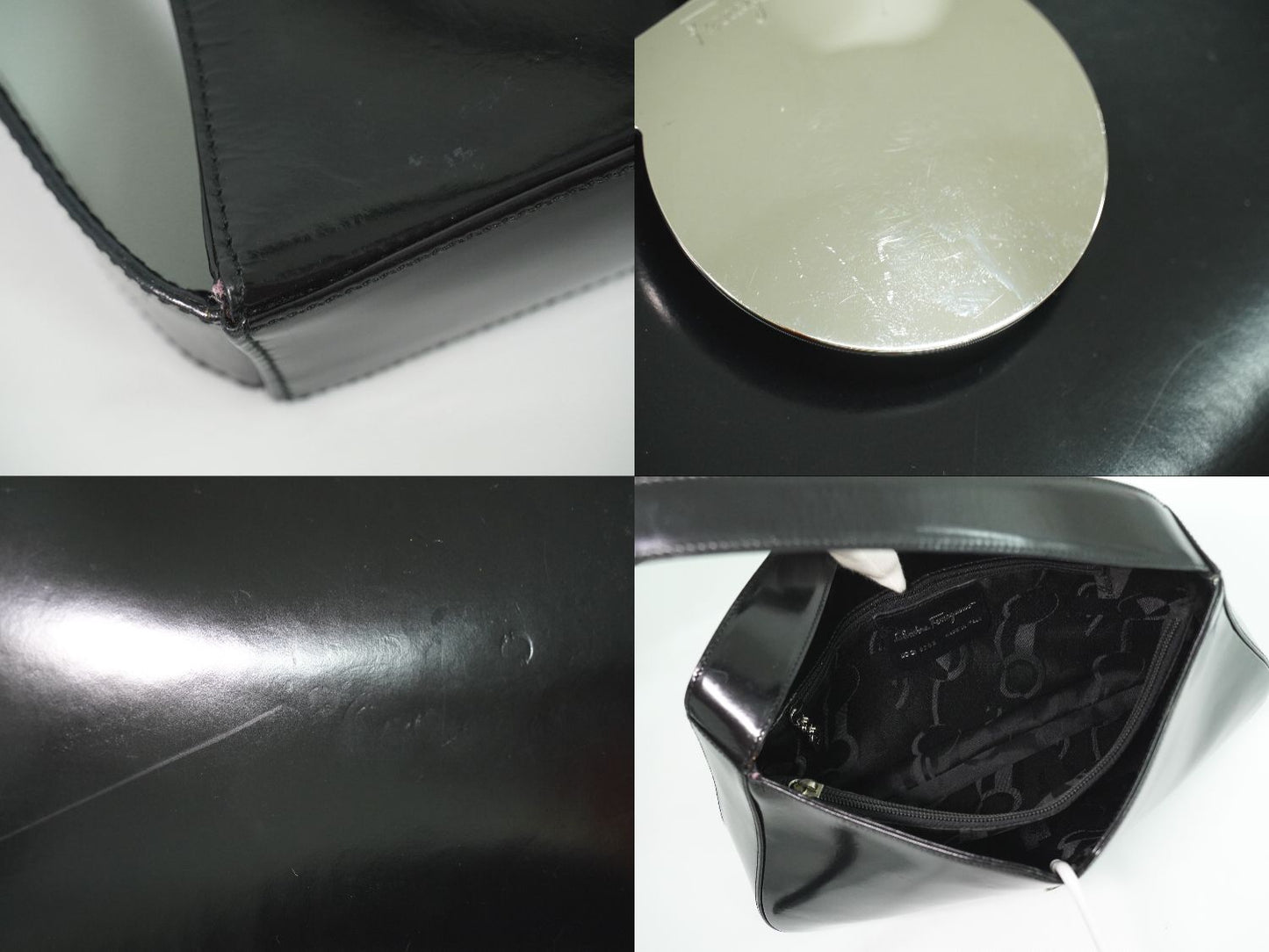 Salvatore Ferragamo ガンチーニ ショルダーバッグ ブラック