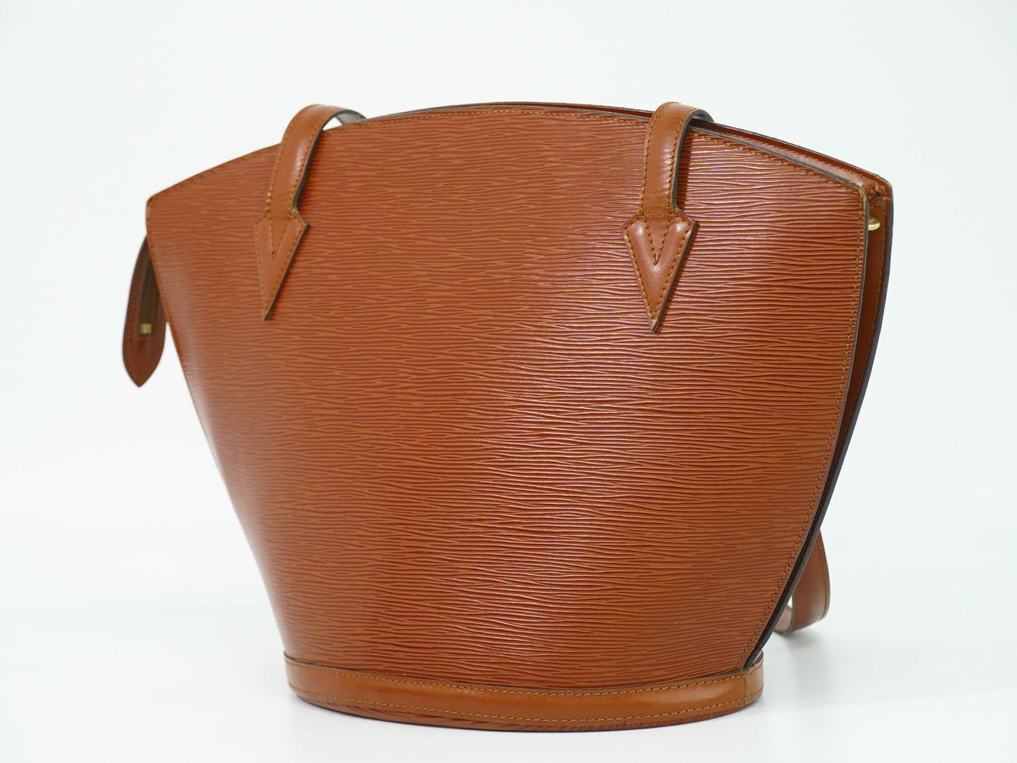 LOUIS VUITTON サンジャック ショッピング エピ レザー ショルダーバッグ ブラウン M52263