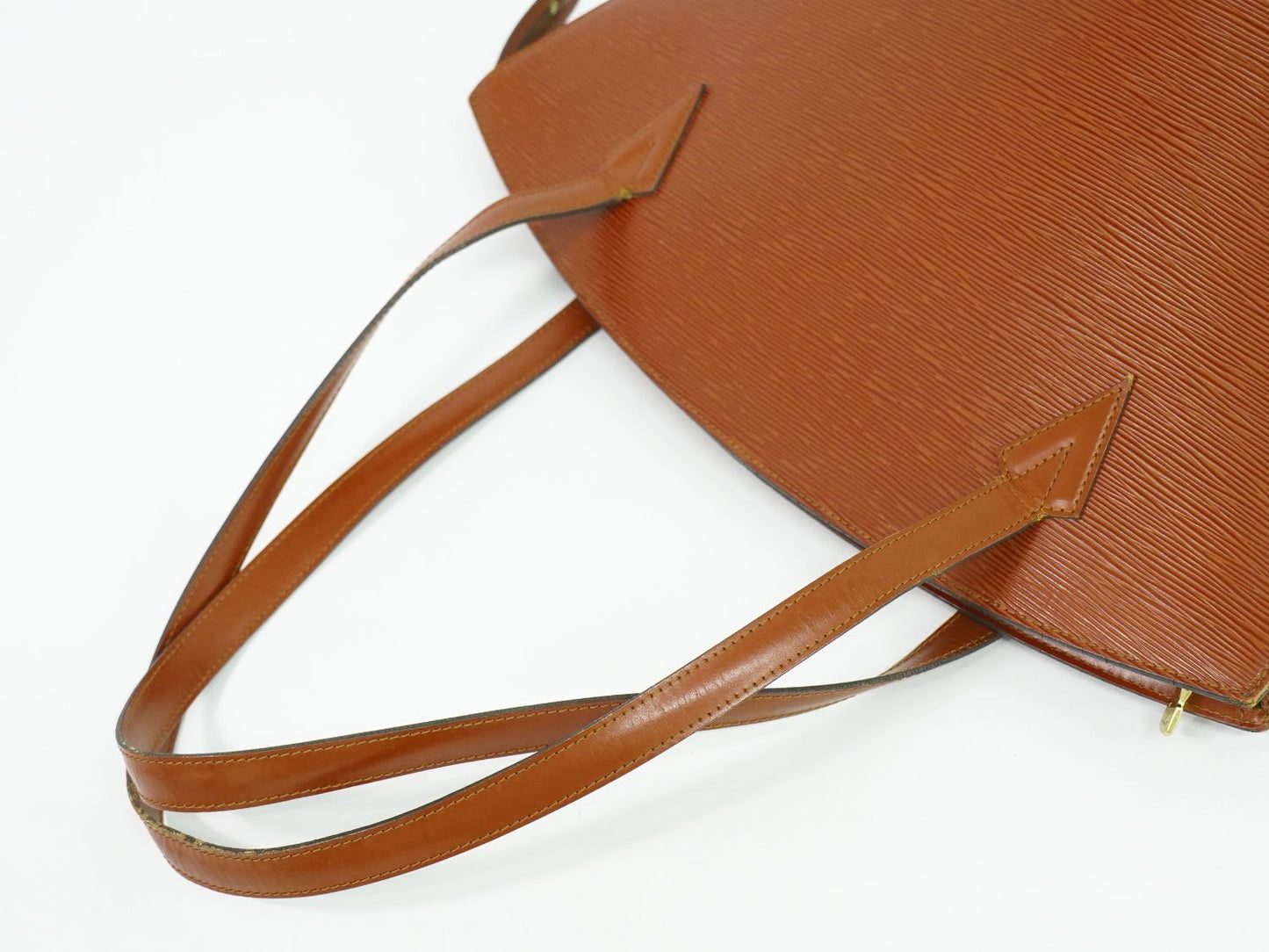 LOUIS VUITTON サンジャック ショッピング エピ レザー ショルダーバッグ ブラウン M52263