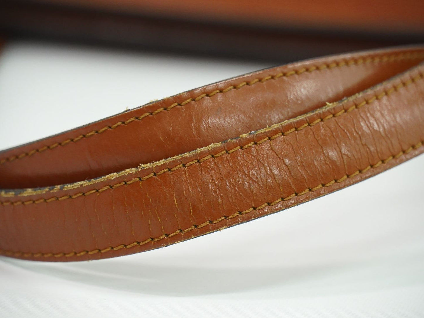 LOUIS VUITTON サンジャック ショッピング エピ レザー ショルダーバッグ ブラウン M52263