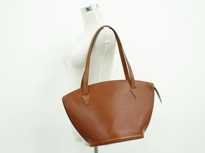 LOUIS VUITTON サンジャック ショッピング エピ レザー ショルダーバッグ ブラウン M52263