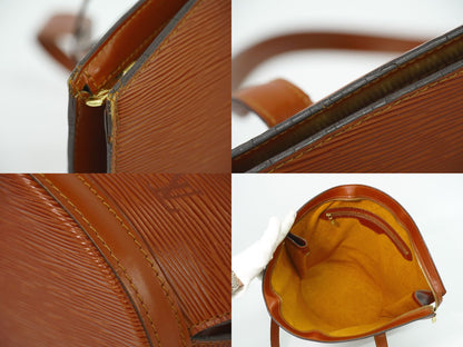 LOUIS VUITTON サンジャック ショッピング エピ レザー ショルダーバッグ ブラウン M52263