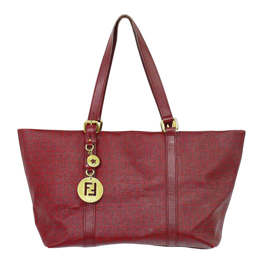 FENDI ズッキーノ ショルダーバッグ レッド 8BH215-FB5