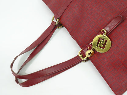 FENDI ズッキーノ ショルダーバッグ レッド 8BH215-FB5