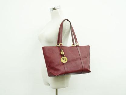 FENDI ズッキーノ ショルダーバッグ レッド 8BH215-FB5
