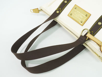 LOUIS VUITTON アンティグア カバ MM キャンバス ショルダーバッグ エクリュ M40036