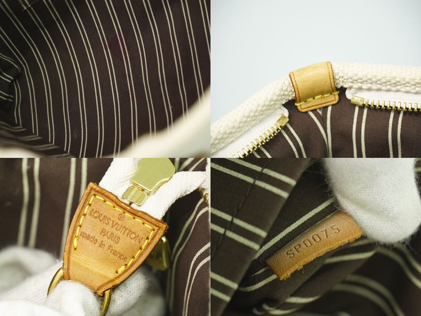 LOUIS VUITTON アンティグア カバ MM キャンバス ショルダーバッグ エクリュ M40036
