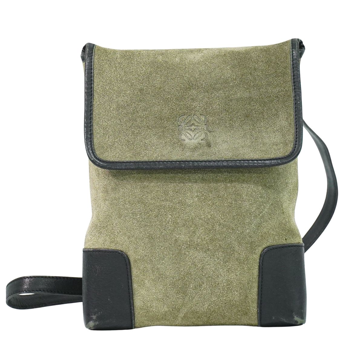 LOEWE アナグラム ショルダーバッグ カーキ