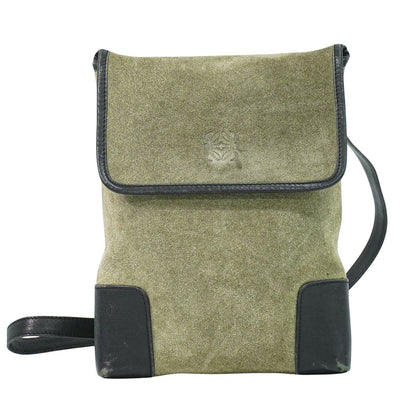 LOEWE アナグラム ショルダーバッグ カーキ