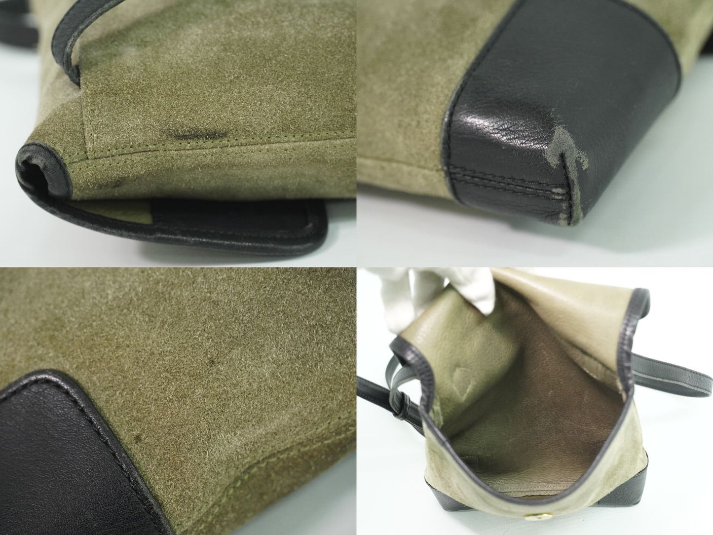 LOEWE アナグラム ショルダーバッグ カーキ