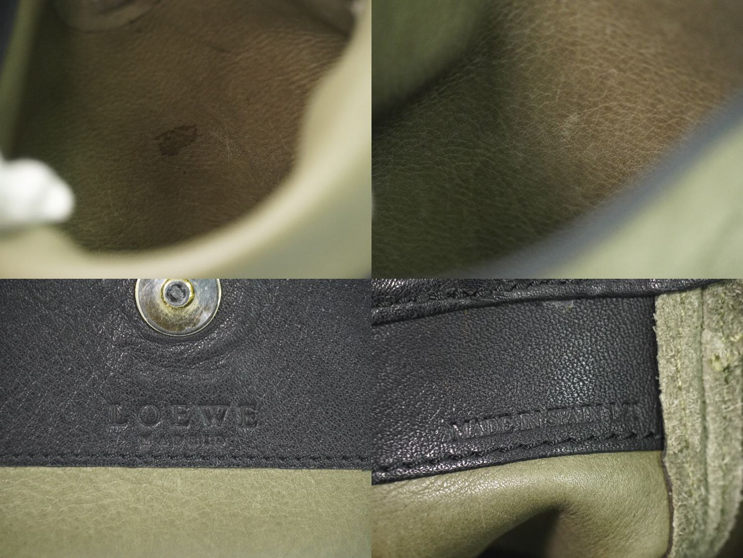 LOEWE アナグラム ショルダーバッグ カーキ