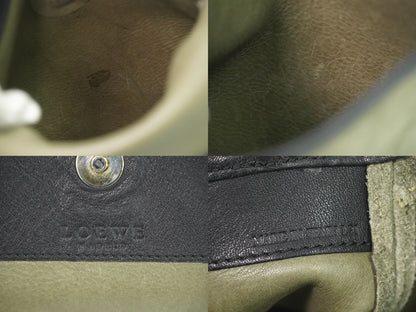 LOEWE アナグラム ショルダーバッグ カーキ