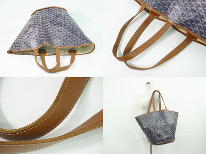 GOYARD ベラーラ MM リバーシブル トートバッグ ネイビー