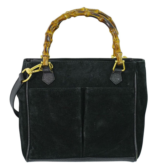 GUCCI バンブー 2WAY ショルダーバッグ ブラック