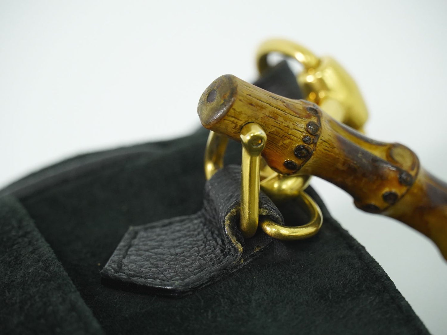 GUCCI バンブー 2WAY ショルダーバッグ ブラック