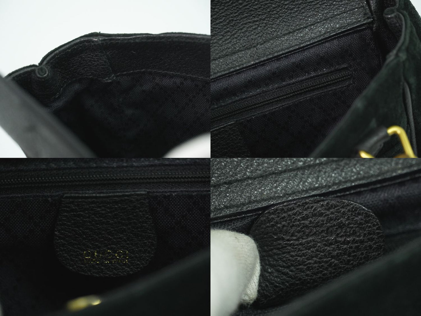 GUCCI バンブー 2WAY ショルダーバッグ ブラック