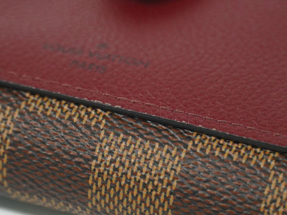 LOUIS VUITTON ポルトフォイユ ジュリエット ダミエ エベヌ 折財布 ブラウン ボルドー N60381