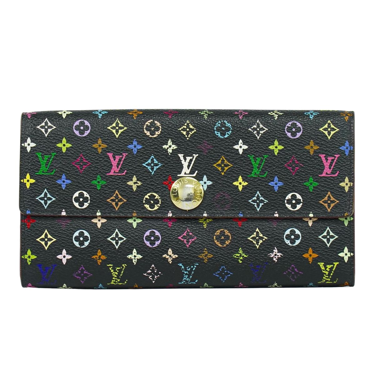 LOUIS VUITTON ポルトフォイユ サラ モノグラム マルチカラー 長財布 ノワール M93747