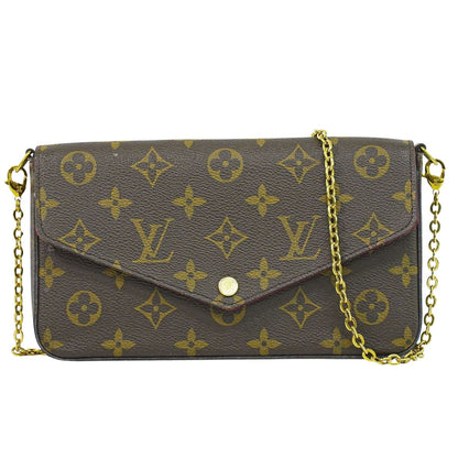 LOUIS VUITTON 新型 ポシェット フェリシー モノグラム チェーン ショルダーバッグ M81896