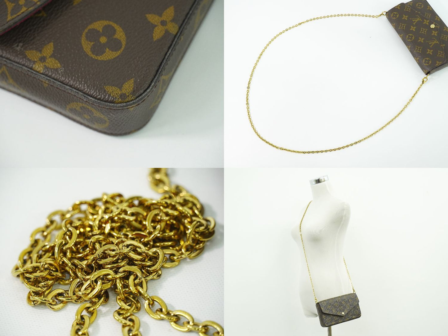 LOUIS VUITTON 新型 ポシェット フェリシー モノグラム チェーン ショルダーバッグ M81896