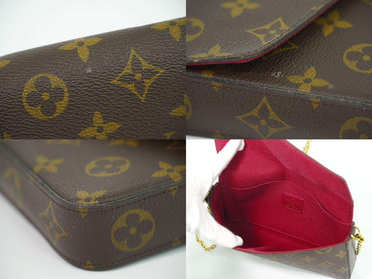 LOUIS VUITTON 新型 ポシェット フェリシー モノグラム チェーン ショルダーバッグ M81896