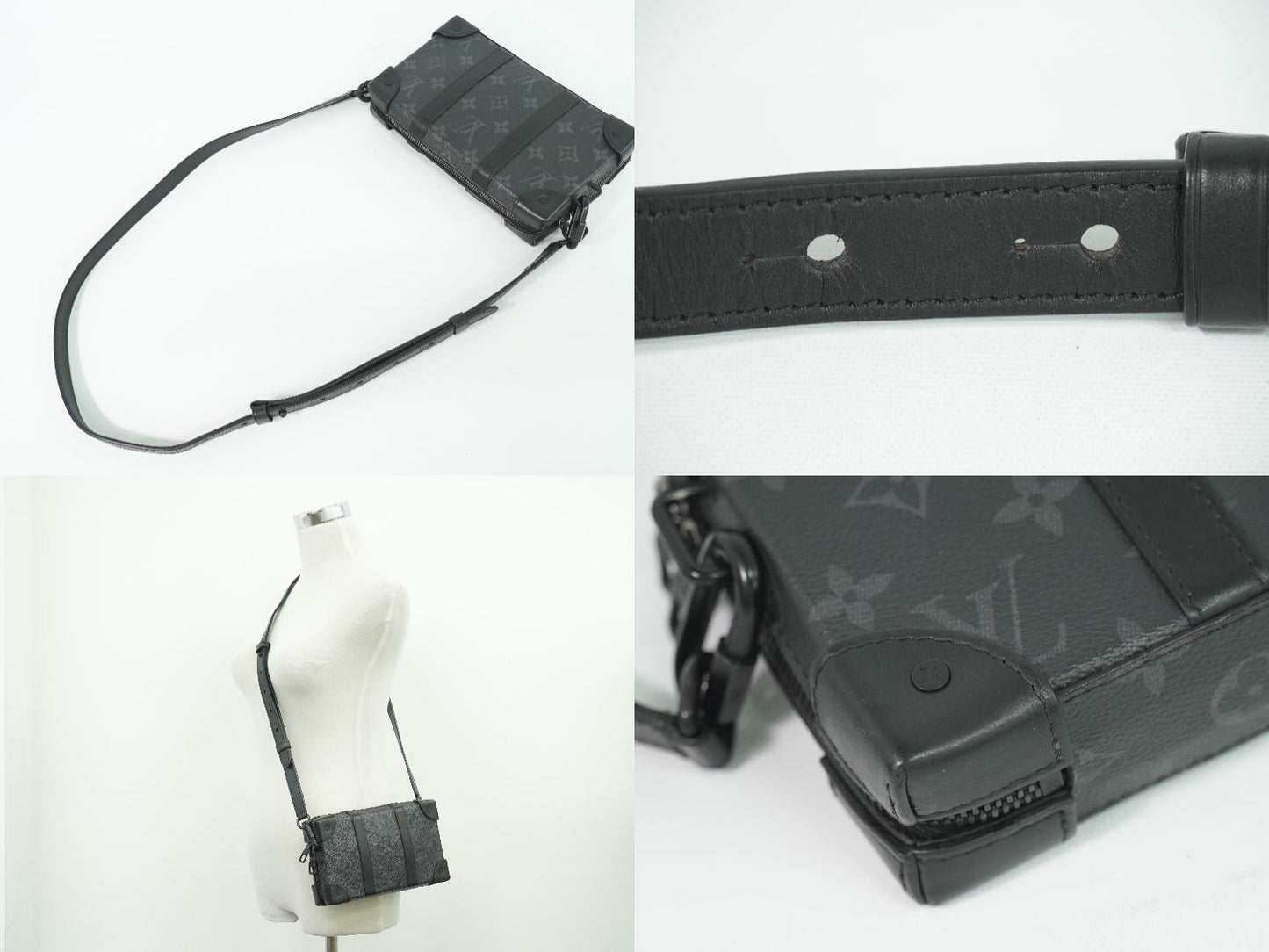 LOUIS VUITTON ソフトトランク ウォレット モノグラム エクリプス ショルダーウォレット ブラック M69838