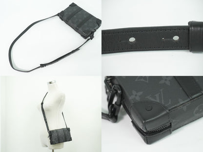 LOUIS VUITTON ソフトトランク ウォレット モノグラム エクリプス ショルダーウォレット ブラック M69838
